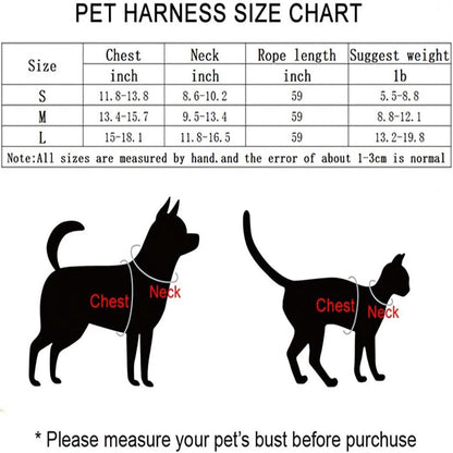 Comfortable and Adjustable Lake Blue Dog/Cat Harness and Leash