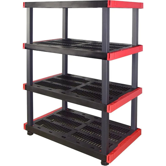 Craftsman, 4-Tier Highly Durable Storage Rack, 200lbs/shelf, (55”H x 40”W x 24”D), Interlocking Shelving Unit, Weather-Resistant
