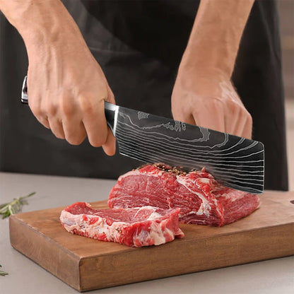 1-10Pcs Chef Knives, Japanese Santoku Kitchen Knives Set, Includes Sharp Cleaver, Slicing Utility Knife , Choice of Sets