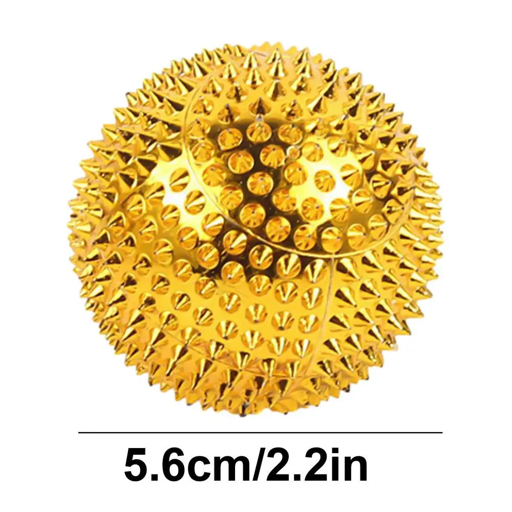 1 Pair Round Hand Exercise Balls, Spiked Massagers, Magnetic Massaging Balls With Dense Spines, 2 Colors, Selection of Sizes