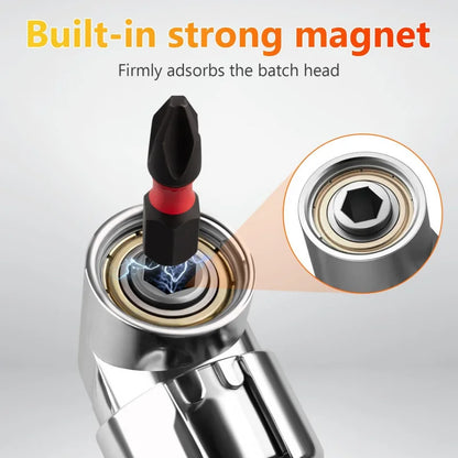 105 Degree Right Angle Drill Adapte, 2025 New Upgraded Attachment Extension Bit, Power Screwdriver Socket
