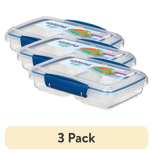 3 Pack Small, Split, Food Storage Containers
