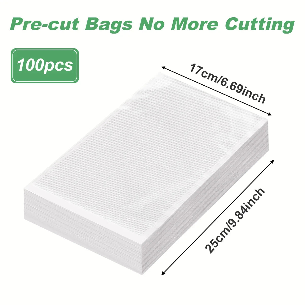 BPA-Free Vacuum Sealer Bags for Food Storage, 100pcs, Kitchen Accessories