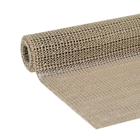 12 Pack Non-Slip Shelf Liner- 12in x 5ft, Taupe