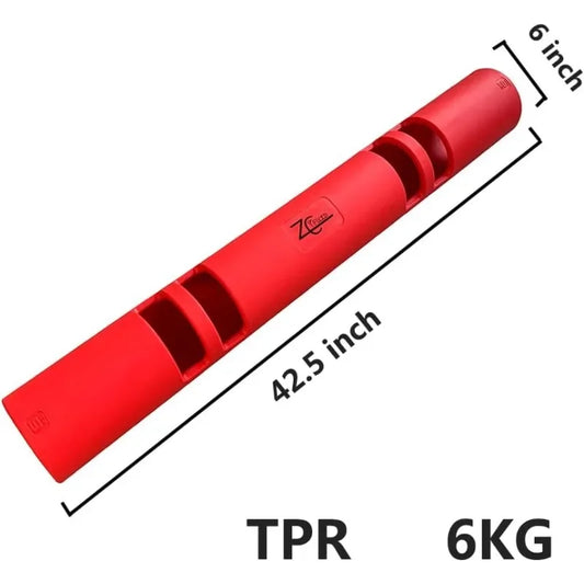 4 to 12kg Fitness Tube, Portable Durable Training Rubber Weight Bar Weight Bearing Fitness TPR Barrel