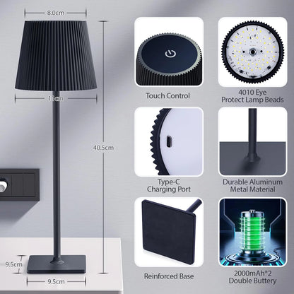 2 Modern LED Table Lamps for Living Room 
or Bedroom