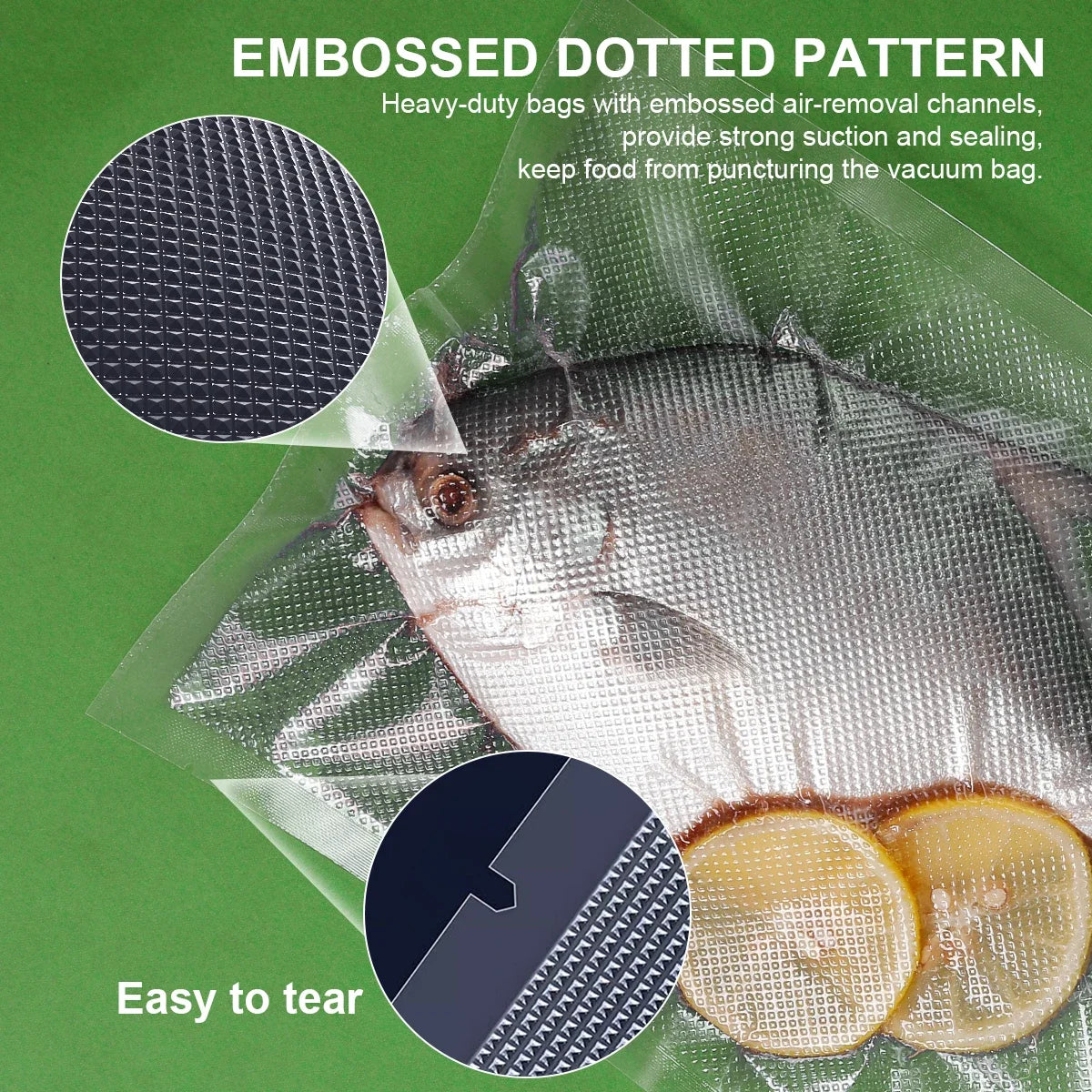 BPA-Free Vacuum Sealer Bags for Food Storage, 100pcs, Kitchen Accessories