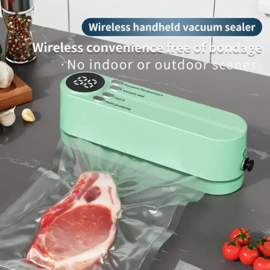 Efficient, One-Touch, Vacuum Sealer for Long-Lasting Freshness - Perfect for Snacks, Meats, Fruits & Veggies - Compact, User-Friendly