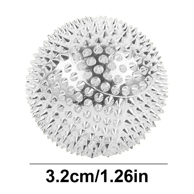1 Pair Round Hand Exercise Balls, Spiked Massagers, Magnetic Massaging Balls With Dense Spines, 2 Colors, Selection of Sizes