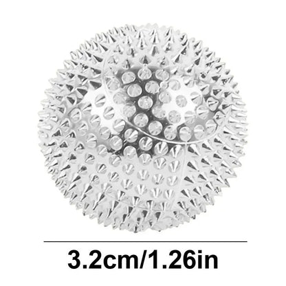 1 Pair Round Hand Exercise Balls, Spiked Massagers, Magnetic Massaging Balls With Dense Spines, 2 Colors, Selection of Sizes