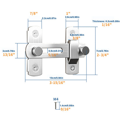 Barn Door Latch, Stainless Steel Latch For Barn, Gate , Heavy-Duty Sliding Door Latch