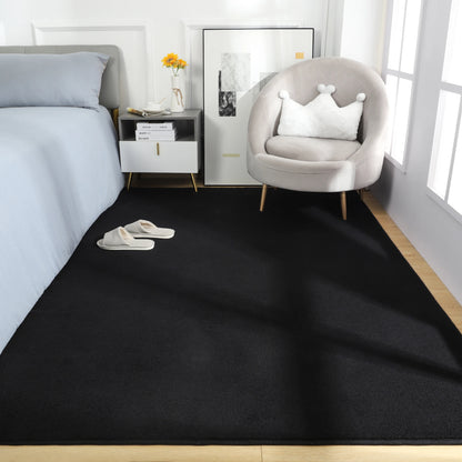 Black, Nonslip, Rectangular Carpet- Soft, For any , 2 Color and Size Choices