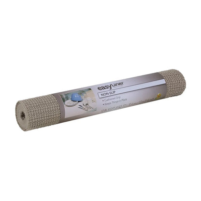 12 Pack Non-Slip Shelf Liner- 12in x 5ft, Taupe