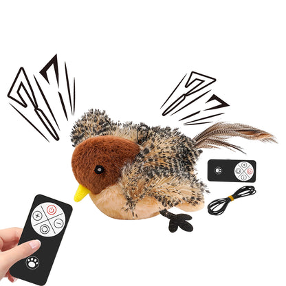 Remote Control Simulated Chirping Bird Toy,  Plush, Chirping, Interactive