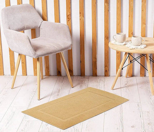 Cotton Banded Rug Bathmats, 21x34 Inches, Highly Absorbent and Machine Washable