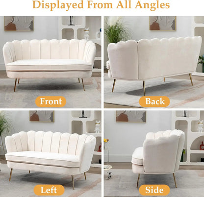 59” Small, Modern ,Chenille Loveseat/Sofa
