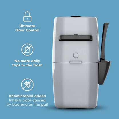 Cat Litter Disposal System, Odor Control, Antimicrobial Refill Bag Included, Keeps Home Fresh, Compact and Easy to Use