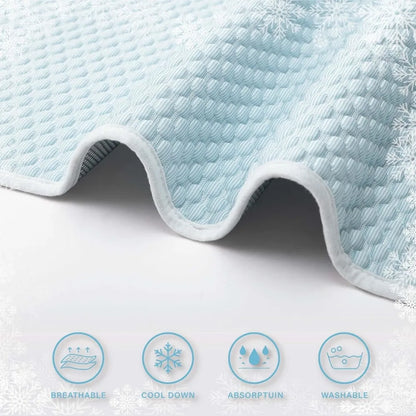Dog Sleeping Pad & Pets Cooling Mat- Breathable Bubble Surface, EZ Clean. Blue