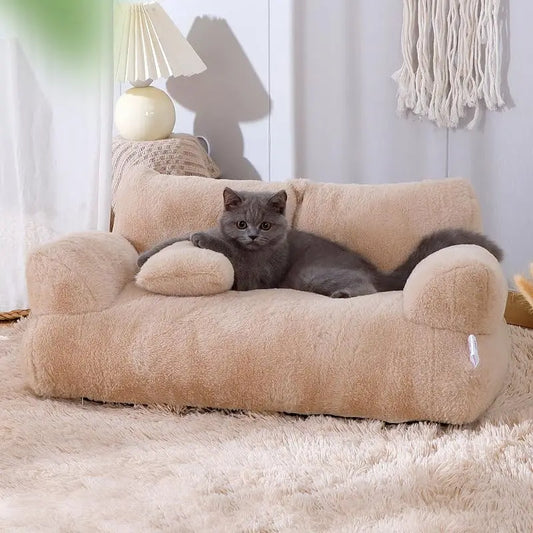 Plush Sofa Bed for Cats and Small or Medium Dogs, Memory Foam Removable, Washable, Soft,