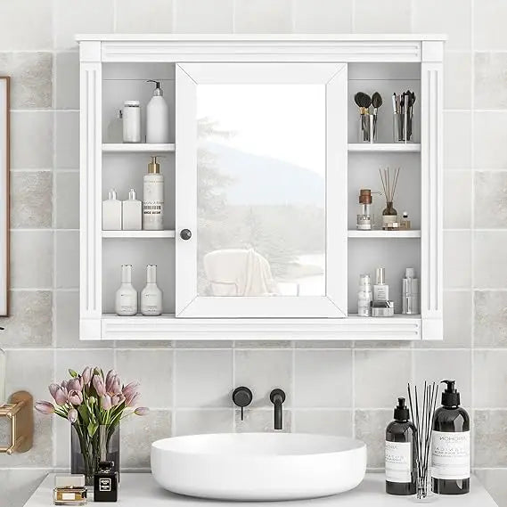 Medicine Cabinet with Mirror, Waterproof Finish, Made with Durable Materials, 4 Color Choices