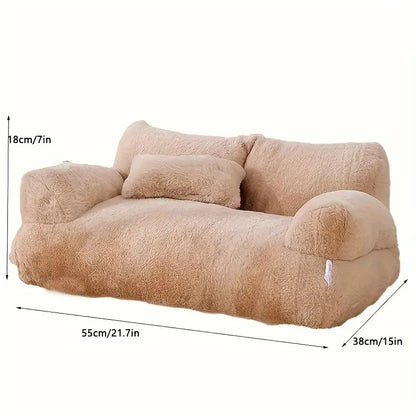 Plush Sofa Bed for Cats and Small or Medium Dogs, Memory Foam Removable, Washable, Soft,