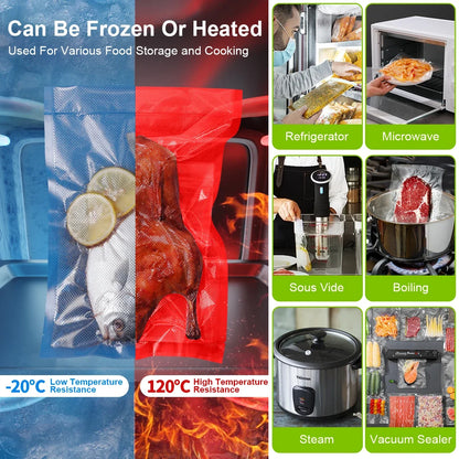 BPA-Free Vacuum Sealer Bags for Food Storage, 100pcs, Kitchen Accessories