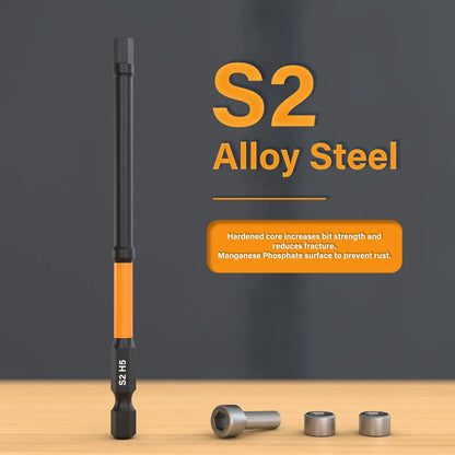 Impact Bit Set-3/6 Inch & Impact Hex Head Allen Wrench, Drill Bit Set-2/4 Inch with CNC Machined Tips, Choice of 3 sets
