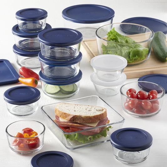 Glass Food Storage Container, 30 Piece Set