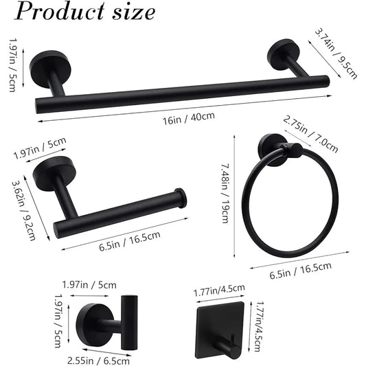 14 Pieces Stainless Steel, Bathroom Accessories Set