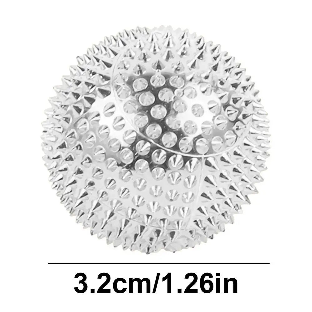 1 Pair Round Hand Exercise Balls, Spiked Massagers, Magnetic Massaging Balls With Dense Spines, 2 Colors, Selection of Sizes