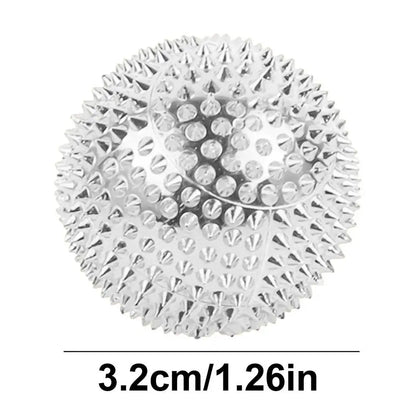 1 Pair Round Hand Exercise Balls, Spiked Massagers, Magnetic Massaging Balls With Dense Spines, 2 Colors, Selection of Sizes