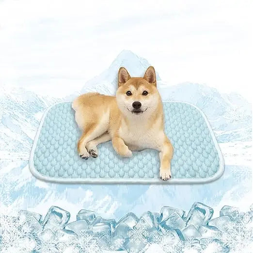 Dog Sleeping Pad & Pets Cooling Mat- Breathable Bubble Surface, EZ Clean. Blue