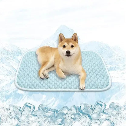 Dog Sleeping Pad & Pets Cooling Mat- Breathable Bubble Surface, EZ Clean. Blue