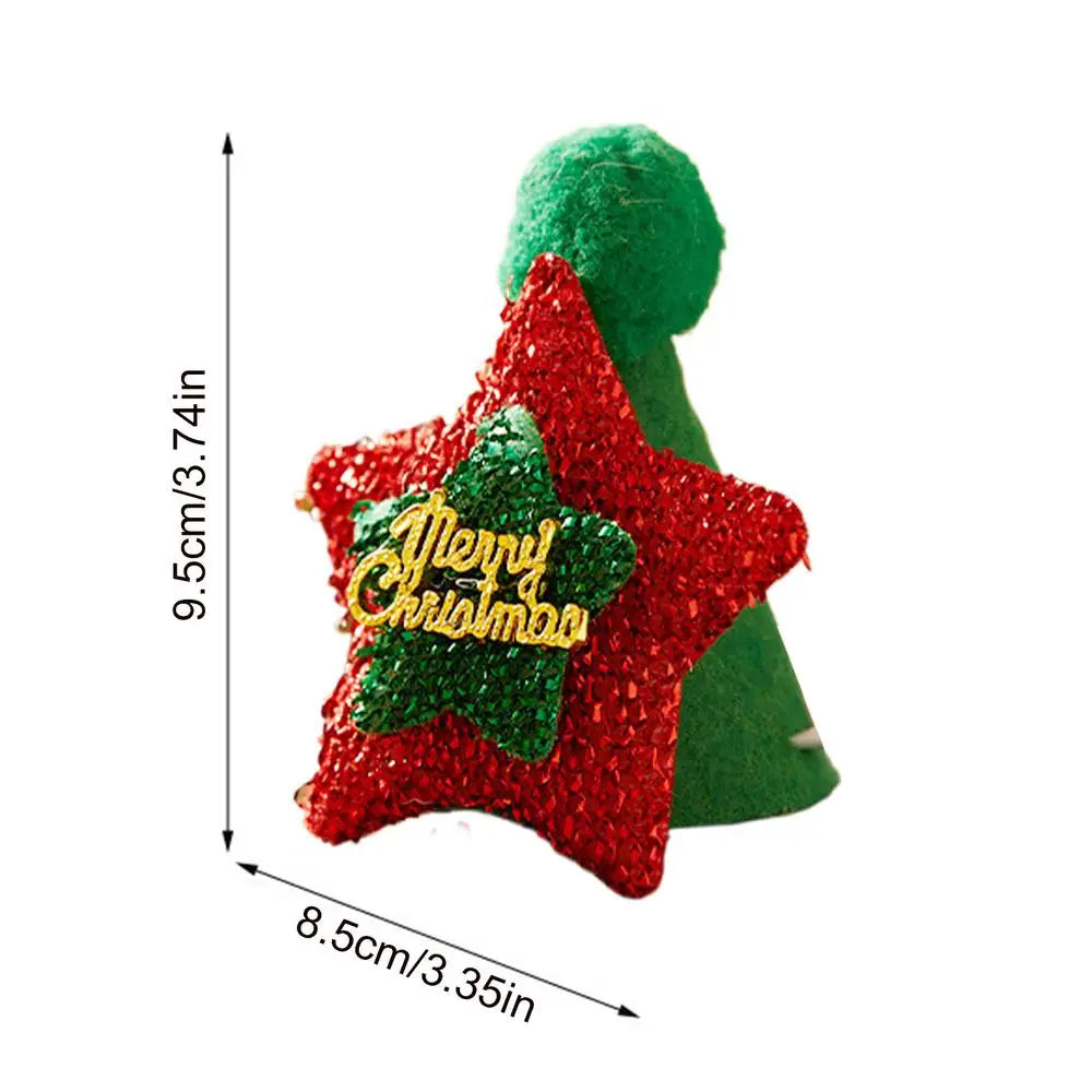 Soft Christmas Kitten/Cat Hat, Green, Red