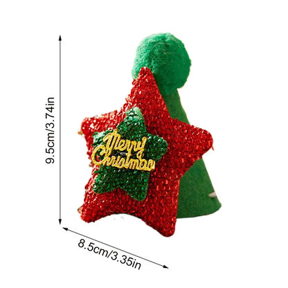 Soft Christmas Kitten/Cat Hat, Green, Red