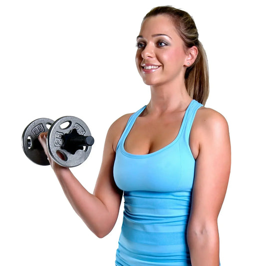 2.5lb Standard Weight Plate Pair, Grip Plate for Home Gym, Barbell Dumbbell Strength Training, Black Iron
