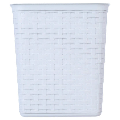 3.4 Gallon Weave Trash Can, Plastic, Bedroom