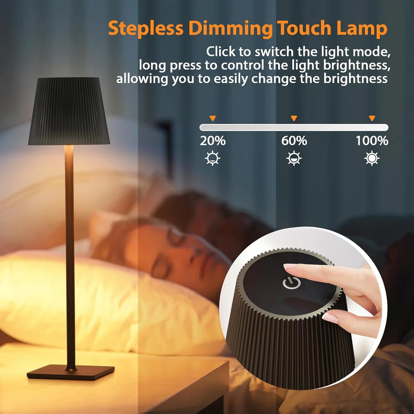 2 Modern LED Table Lamps for Living Room 
or Bedroom