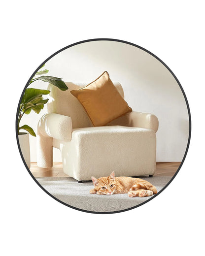 New, 5mm Extra Thick Oval Mirror, Matte Black Aluminum Alloy, Framed Bathroom Mirror, HD Mirror, Modern