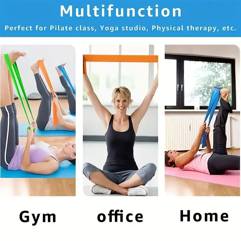 3pc/set, Yoga Elastic Fitness Resistance Band For Men and Women, Yoga Stretch Belt For Strength Training