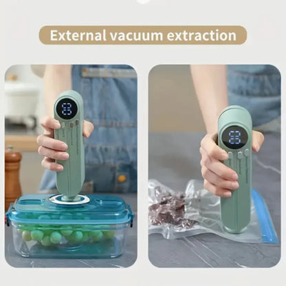 Efficient, One-Touch, Vacuum Sealer for Long-Lasting Freshness - Perfect for Snacks, Meats, Fruits & Veggies - Compact, User-Friendly