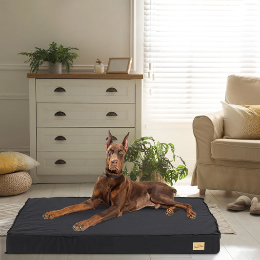 Dog Beds, Orthopedic Dog Bed for Medium Large Dogs Waterproof Lining, and Non-Slip Bottom, Machine Washable, Size Selection