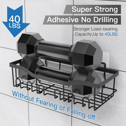 6pcs Stainless Steel Bathroom Organization/Storage Racks, Kitchen Shelves, No Drill Wall Mounted