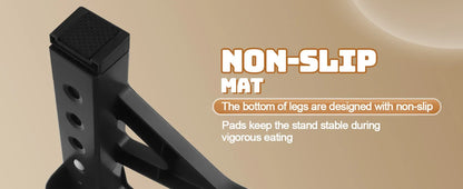 Adjustable Elevated Dog Bowls Stand with 2 Stainless Steel Bowls, and a Slow Feeder Bowl, Non Slip Feet, Dishwasher Safe for Medium/Large Dogs, White, Black or Gray