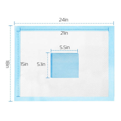 50Pcs/Set, Dog Training Pads, Puppy Pee Pads, Cat Wee Pads, Potty-Train, 24x18In Medium