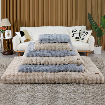 Fluffy Dog Bed for Small, Medium and Large Dogs, Plush Faux Fur, Calming, Anti Anxiety, Washable, Soft, Warm Dog Bed, Selection of Sizes and Color