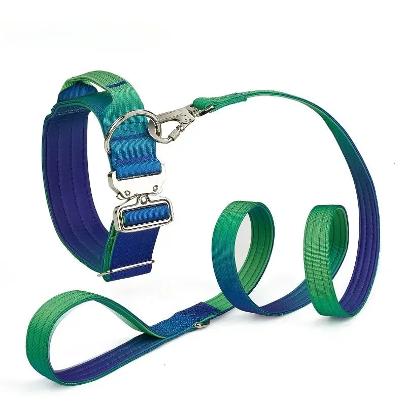 5MM Dog Leash Set, or  Double Nylon Collar, Medium and Large ,  3 Color Choices