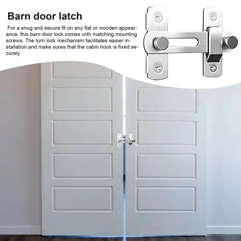 Barn Door Latch, Stainless Steel Latch For Barn, Gate , Heavy-Duty Sliding Door Latch