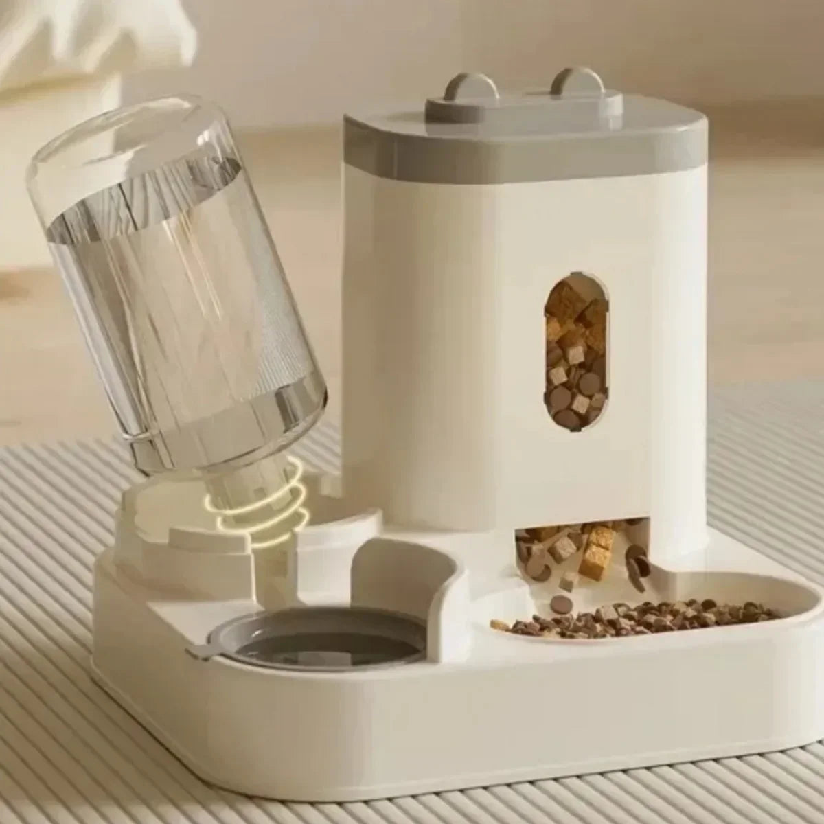 Automatic Feeder MultiPet Food Bowl With Water Fountain, Large Capacity Food Storage Dispenser, 5 Colors