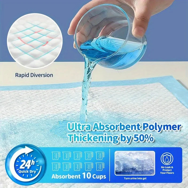 "Puppy Pee Pads 23.6"x23.6"-50/100/200/300/400PCS | Super Absorbent & Leak-Proof | Disposable Pet Training Pads | Dogs, 5 Package Sizes to 
Choose From